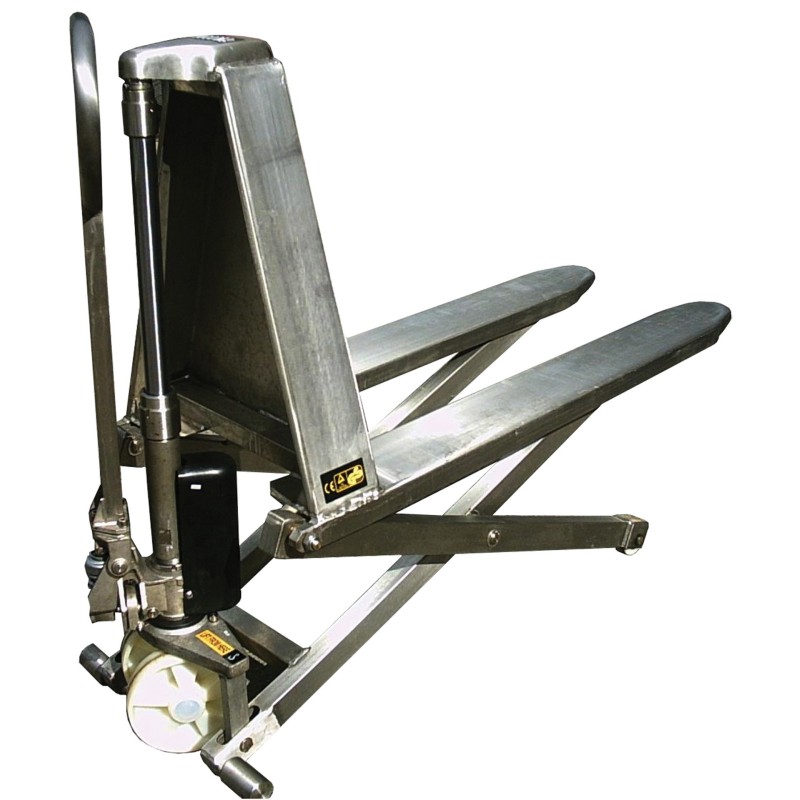 Transpalette manuel haute levée inox 1 Tonne