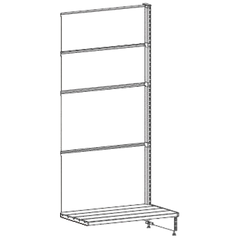 Gondole simple face à fond lisse ou perforé