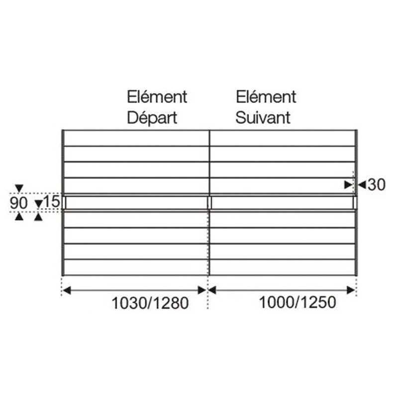 Gondole double faces à fond lisse