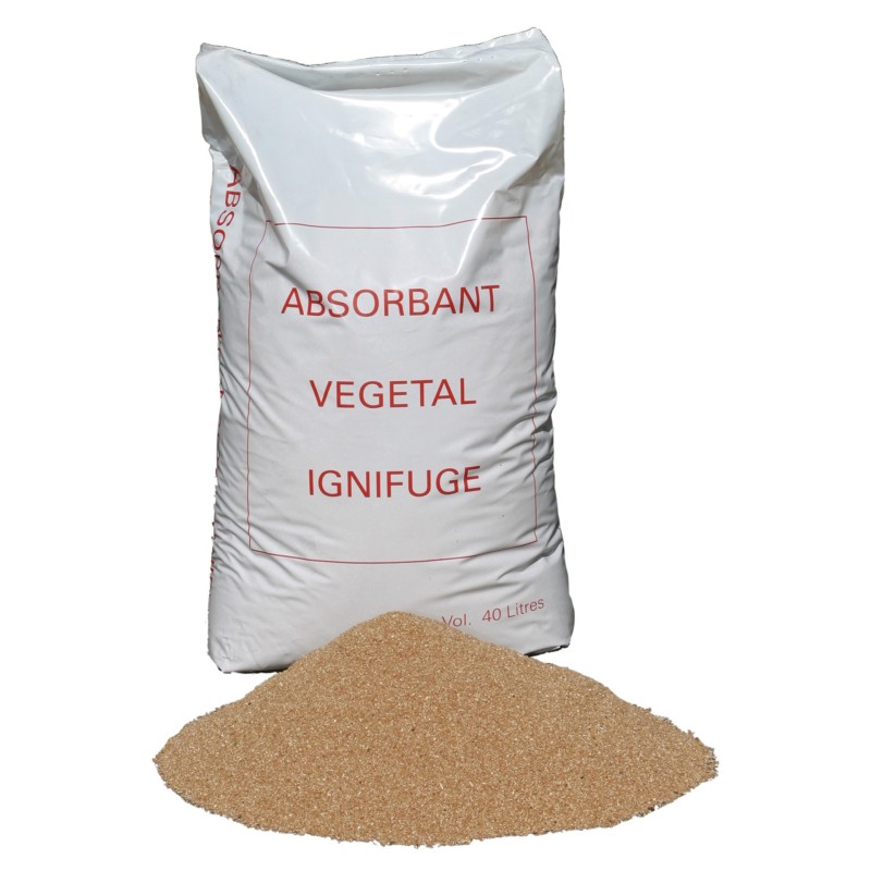 Absorbant végétal ignifugé