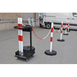 Chariot avec 6 poteaux sur...