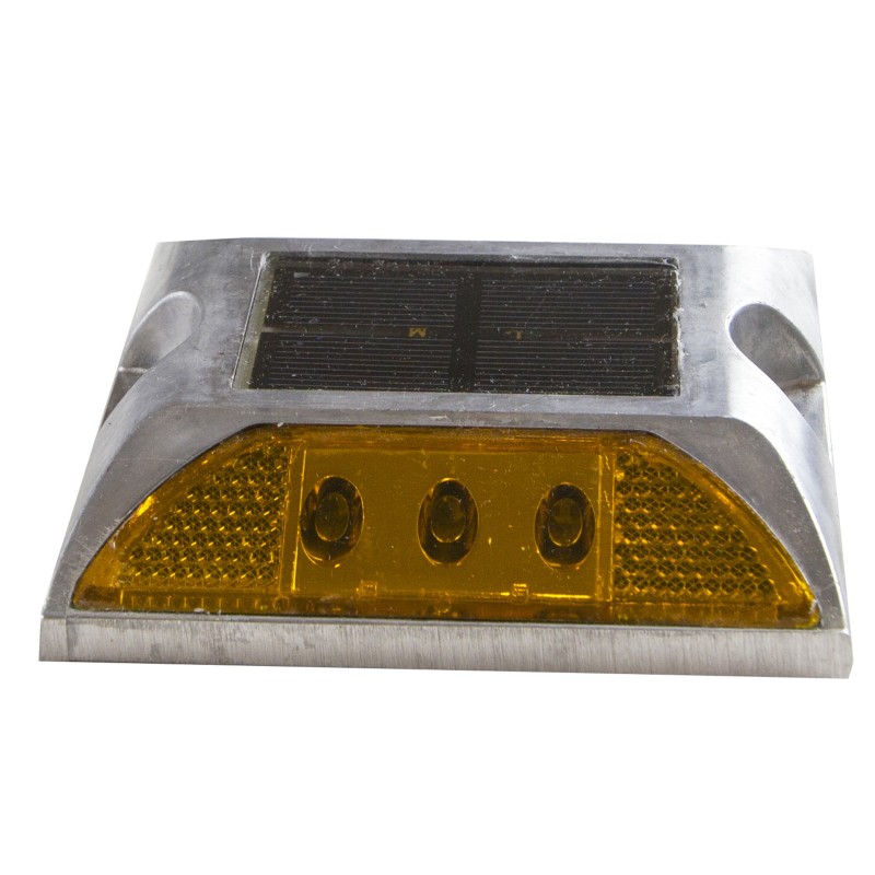 Plot solaire à LED et réflecteur de route