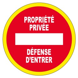 Panneau d'interdiction Ø...