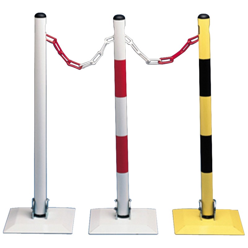 Poteau sur socle métal