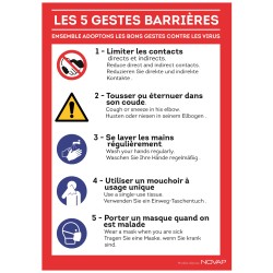 Panneau d'alerte sanitaire