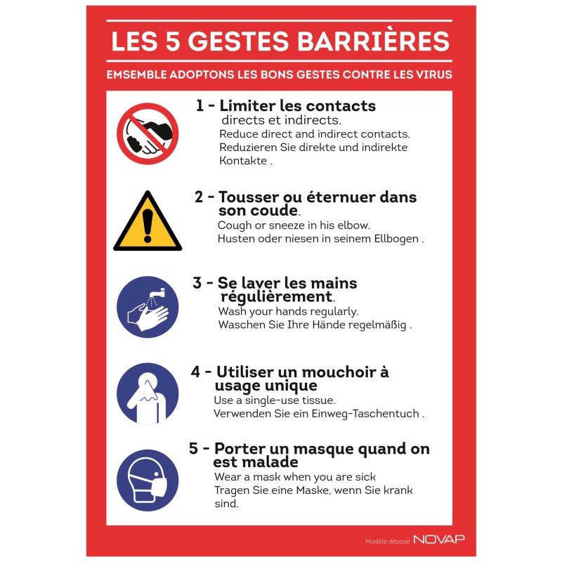 Panneau d'alerte sanitaire