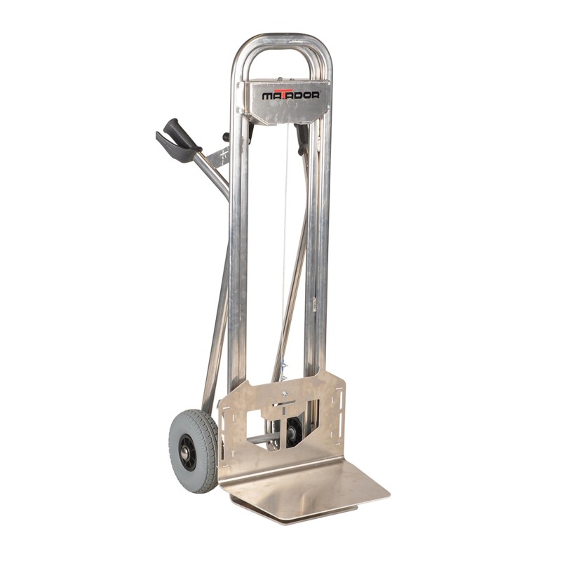 Diable professionnel en aluminium, double bavette