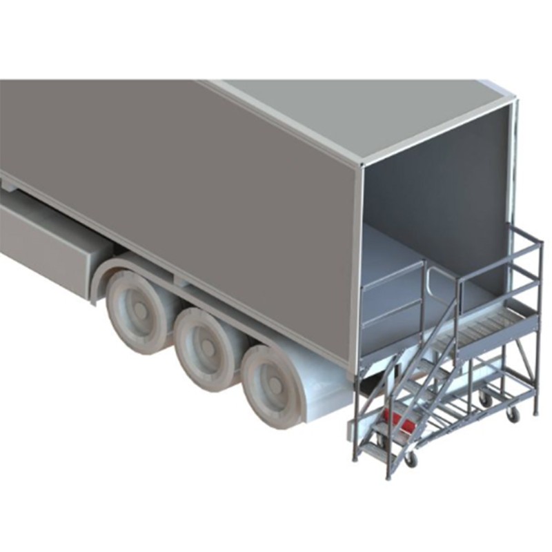 Plateforme mobile en aluminium pour accès arrière camion