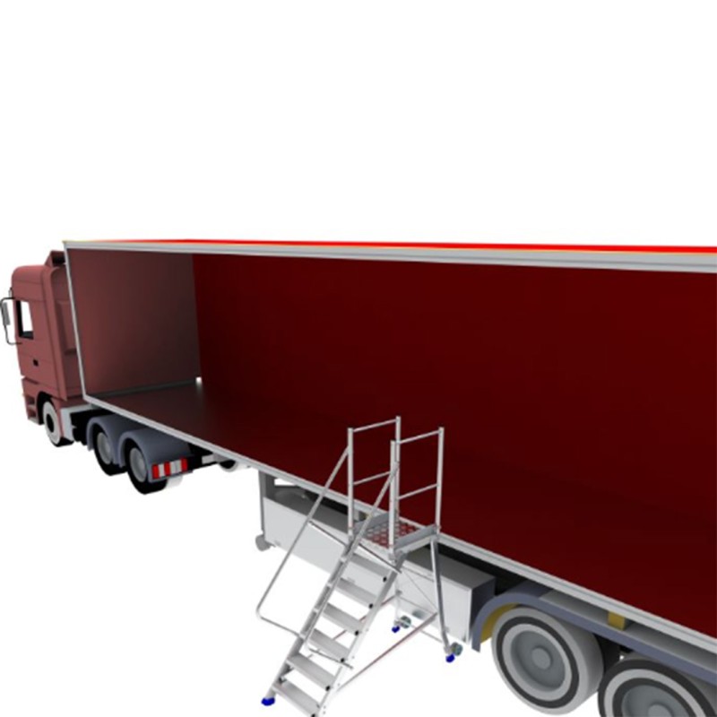 Estrade aluminium pour accès frontal camion