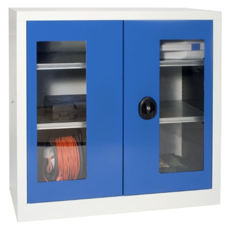 Armoire portes battantes transparentes