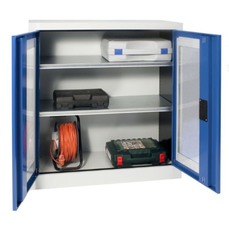 Armoire portes battantes transparentes