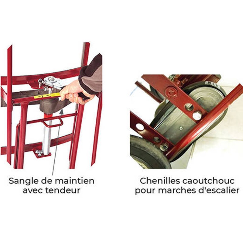 Diable acier charges lourdes