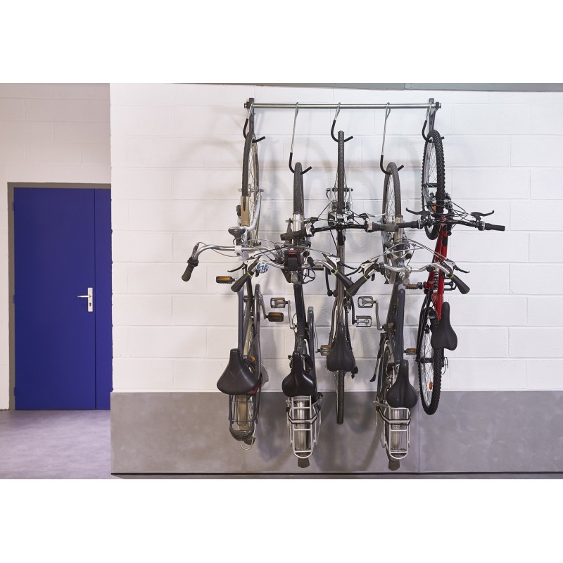 Support cycles coulissant mural