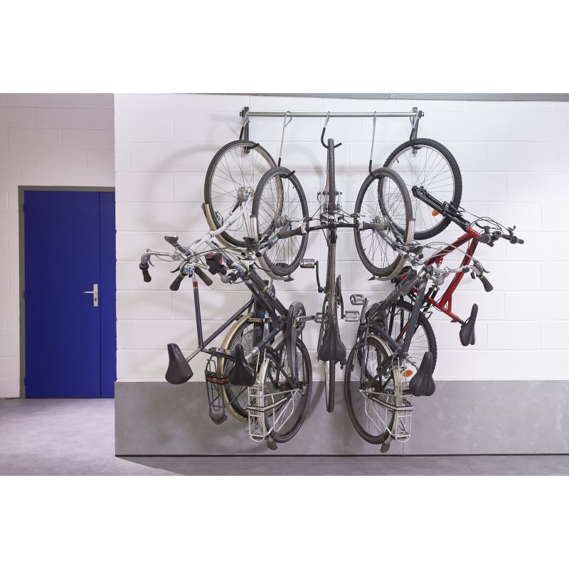 Support cycles coulissant mural